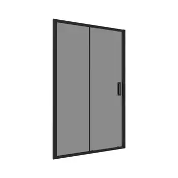 Душевая дверь Ulitka Safari стекло тонированное 120х195 см профиль черный 6 мм раздвижная (74104148)