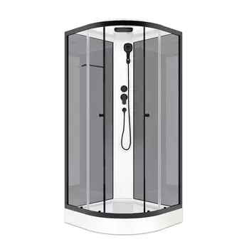 Душевая кабина Domani-Spa Delight Slim 80х80х218 см стекло прозрачное 4 мм с низким поддоном полукруг