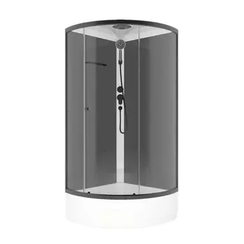 Душевая кабина Domani-Spa Simple 90х90х218 см стекло прозрачное 4 мм со средним поддоном полукруг