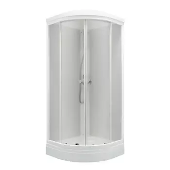 Душевая кабина Triton Ультра 80х80х217,5 см стекло прозрачное 4 мм с низким поддоном полукруг