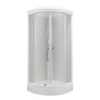 Душевая кабина Triton Ультра 90х90х215 см стекло прозрачное 4 мм с низким поддоном полукруг