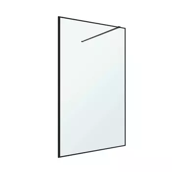 Душевая перегородка Ulitka Prisma черная 120x195 см стекло прозрачное 6 мм (74104103)