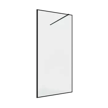 Душевая перегородка Walk in Ulitka Prisma черная 90х195 см стекло прозрачное 6 мм (74104157)