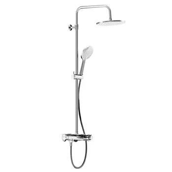 Душевая система Damixa Jupiter с верхним душем с лейкой со смесителем хром (977750000)