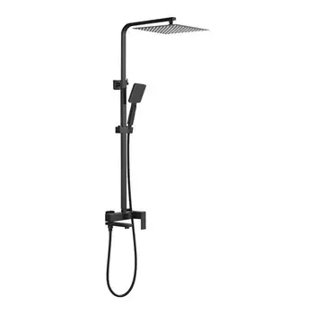 Душевая система Frap с верхним душем с лейкой со смесителем черная (F24802-16)