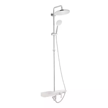 Душевая система Lemark Tropic с верхним душем с лейкой со смесителем хром (LM7007C)