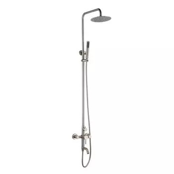 Душевая система РМС с верхним душем с лейкой со смесителем сталь (SUS124-009DK-1)