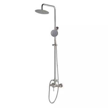 Душевая система РМС с верхним душем с лейкой со смесителем сталь (SUS124-003DK-2)