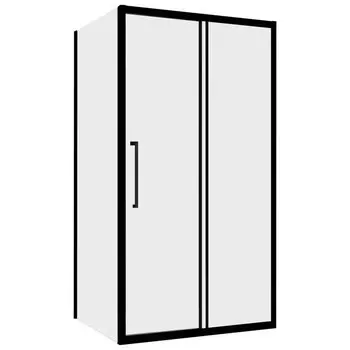 Душевой уголок Abber Schwarzer Diamant черный 140х75х195 см прямоугольник стекло прозрачное 6 мм (AG30140BH-S75B)