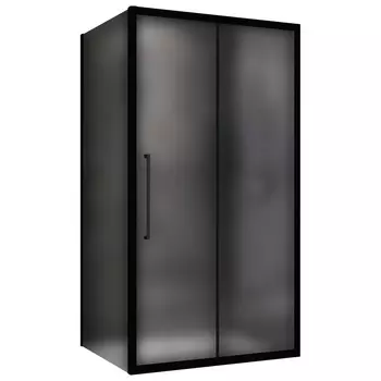 Душевой уголок Abber Schwarzer Diamant черный 140х80х195 см прямоугольник стекло матовое 6 мм (AG30140BMH-S80BM)