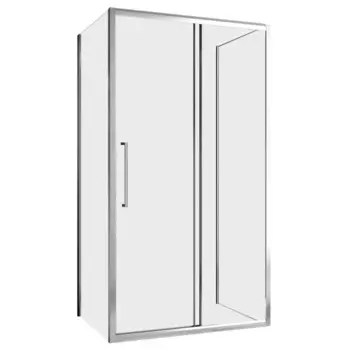 Душевой уголок Abber Schwarzer Diamant хром 150х75х195 см прямоугольник стекло прозрачное 6 мм (AG30150H-S75-S75)