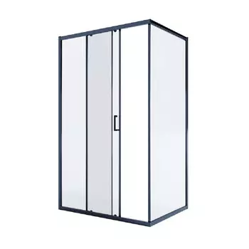 Душевой уголок Alex Baitler AB-1 черный 120х90х200 см прямоугольник стекло прозрачное 6 мм