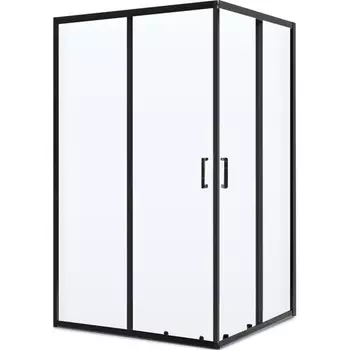 Душевой уголок BelBagno Uno черный 120х100х195 см прямоугольник стекло прозрачное 5 мм (UNO-195-AH-2-120/100-C-NERO)