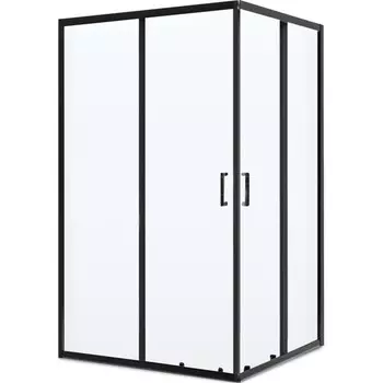 Душевой уголок BelBagno Uno черный 120х90х195 см прямоугольник стекло прозрачное 5 мм (UNO-195-AH-2-120/90-C-NERO)