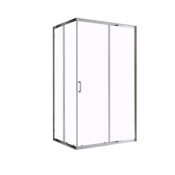 Душевой уголок BelBagno Uno хром 120х90х195 см прямоугольник стекло прозрачное 5 мм (UNO-195-AH-2-120/90-C-Cr)