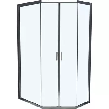 Душевой уголок BelBagno Uno хром 120х90х195 см пятиугольник стекло прозрачное 5 мм (UNO-195-PH-2-120/90-C-Cr)