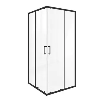 Душевой уголок Good Door Lite CR-80-C-B черный 80х80х190 см квадрат стекло прозрачное 5 мм (ЛТ00025)