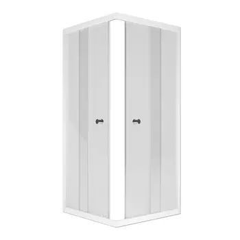 Душевой уголок Метакам Universal белый 79х79х185 см квадрат стекло прозрачное 4 мм (21470)