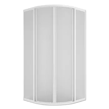 Душевой уголок Plastic Line City Relax белый 80х80х177 см полукруг полистирол 2 мм (ШПS_016724)