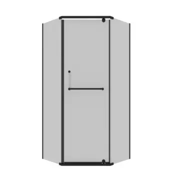 Душевой уголок RGW PA 081B черный 120х120х195 см пятиугольник стекло матовое 6 мм