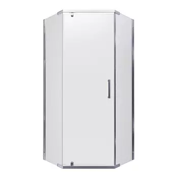 Душевой уголок Triton Дека хром 100х100х190 см пятиугольник стекло прозрачное 6 мм (Щ0000056789)