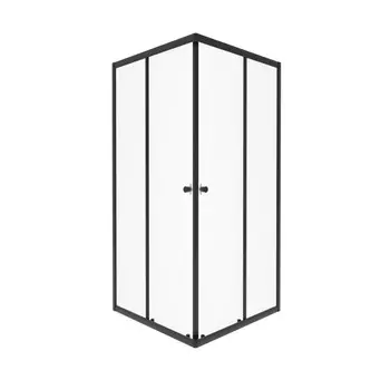 Душевой уголок Triton Вента-БВ черное 90х90х185 см квадрат стекло матовое 4 мм