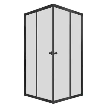 Душевой уголок Triton Вента черный 100х100х185 см квадрат стекло прозрачное 4 мм (Щ0000054477)