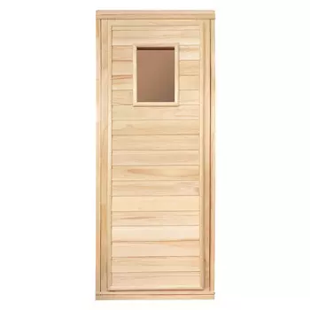 Дверь для бани и сауны массив глухая без покрытия Банные штучки 640x1640 мм (34021)