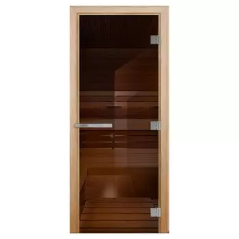 Дверь для бани и сауны стеклянная бронза DoorWood Эталон Лайт 690х1890 мм (DW03476)