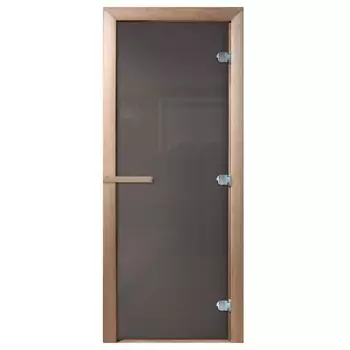 Дверь для бани и сауны стеклянная графит DoorWood Сумерки 690х1890 мм (DW03231)