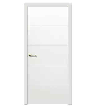 Дверь межкомнатная 603 600х2000 мм шпон дуба эмаль белая глухая