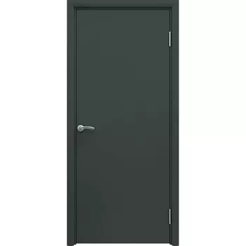 Дверь межкомнатная AquaDoor 600х2000 мм влагостойкая ПВХ графит глухая