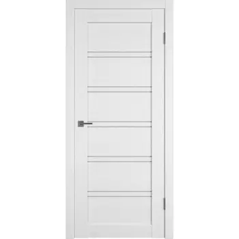 Дверь межкомнатная Атум 28 800х2000 мм ПВХ белая со стеклом с замком и петлями