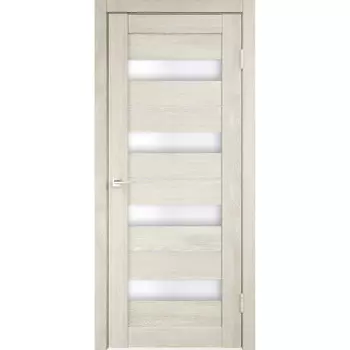 Дверь межкомнатная Бавария 02 800х2000 мм ПВХ дуб шале капучино со стеклом с замком