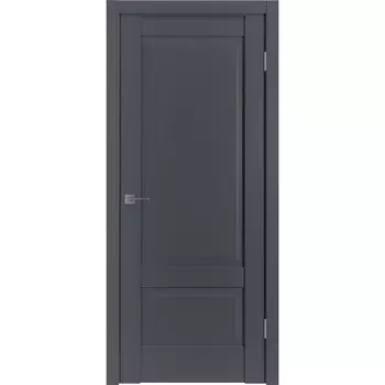 Дверь межкомнатная ER2 700х2000 мм ПВХ эмалекс оникс глухая с замком и петлями