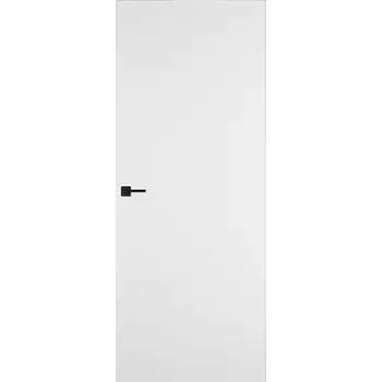 Дверь межкомнатная Invisible 600х2000 мм без покрытия глухая с прямым открыванием с замком черным