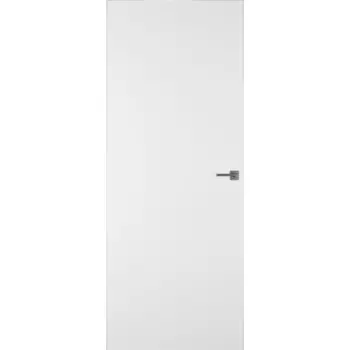 Дверь межкомнатная Invisible 700х2000 мм без покрытия глухая правая с обратным открыванием с притвором с замком хром