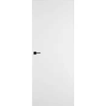 Дверь межкомнатная Invisible 700х2000 мм без покрытия глухая правая с прямым открыванием с замком черным