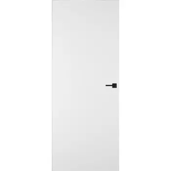 Дверь межкомнатная Invisible 700х2000 мм без покрытия глухая левая с прямым открыванием с замком черным