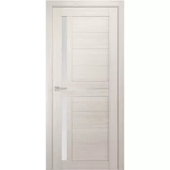 Дверь межкомнатная Квадро 11 700х2000 мм финишпленка ясень арктический со стеклом