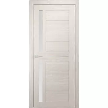 Дверь межкомнатная Квадро 11 800х2000 мм финишпленка ясень арктический со стеклом