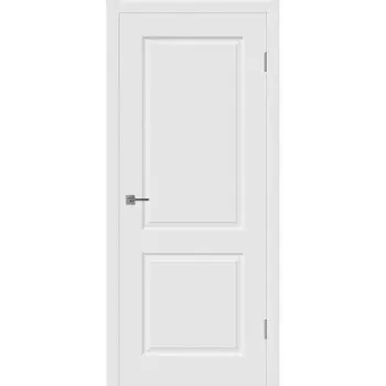 Дверь межкомнатная Мона 700х2000 мм эмаль белая глухая с замком и петлями
