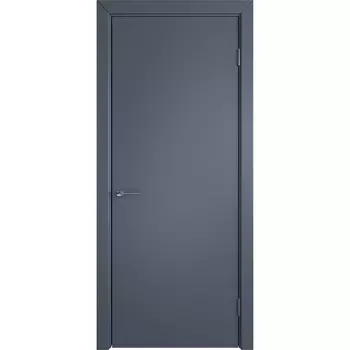 Дверь межкомнатная Ньюта 800х2000 мм эмаль графит глухая с замком и петлями
