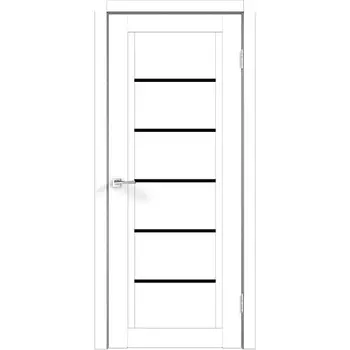 Дверь межкомнатная Next 1 600х2000 мм ПВХ эмалит белая со стеклом с замком