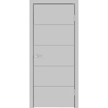 Дверь межкомнатная Ольсен F 800х2000 мм эмаль светло-серая глухая с замком