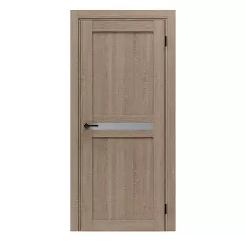 Дверь межкомнатная Порта-25.3 600х2000 мм ПВХ light sonoma со стеклом