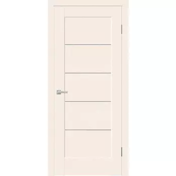 Дверь межкомнатная Premier 1 700х2000 мм полипропилен молочная со стеклом с замком и петлями