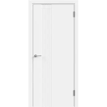 Дверь межкомнатная Альда 3D 1 600х2000 мм эмаль белая глухая с замком
