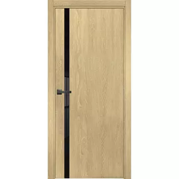 Дверь межкомнатная Ставерн 800х2000 мм ПВХ дуб мадейра янтарь со стеклом с замком