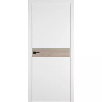 Дверь межкомнатная Urban Н горизонт 700х2000 мм ПВХ эмалекс белая глухая с замком и петлями